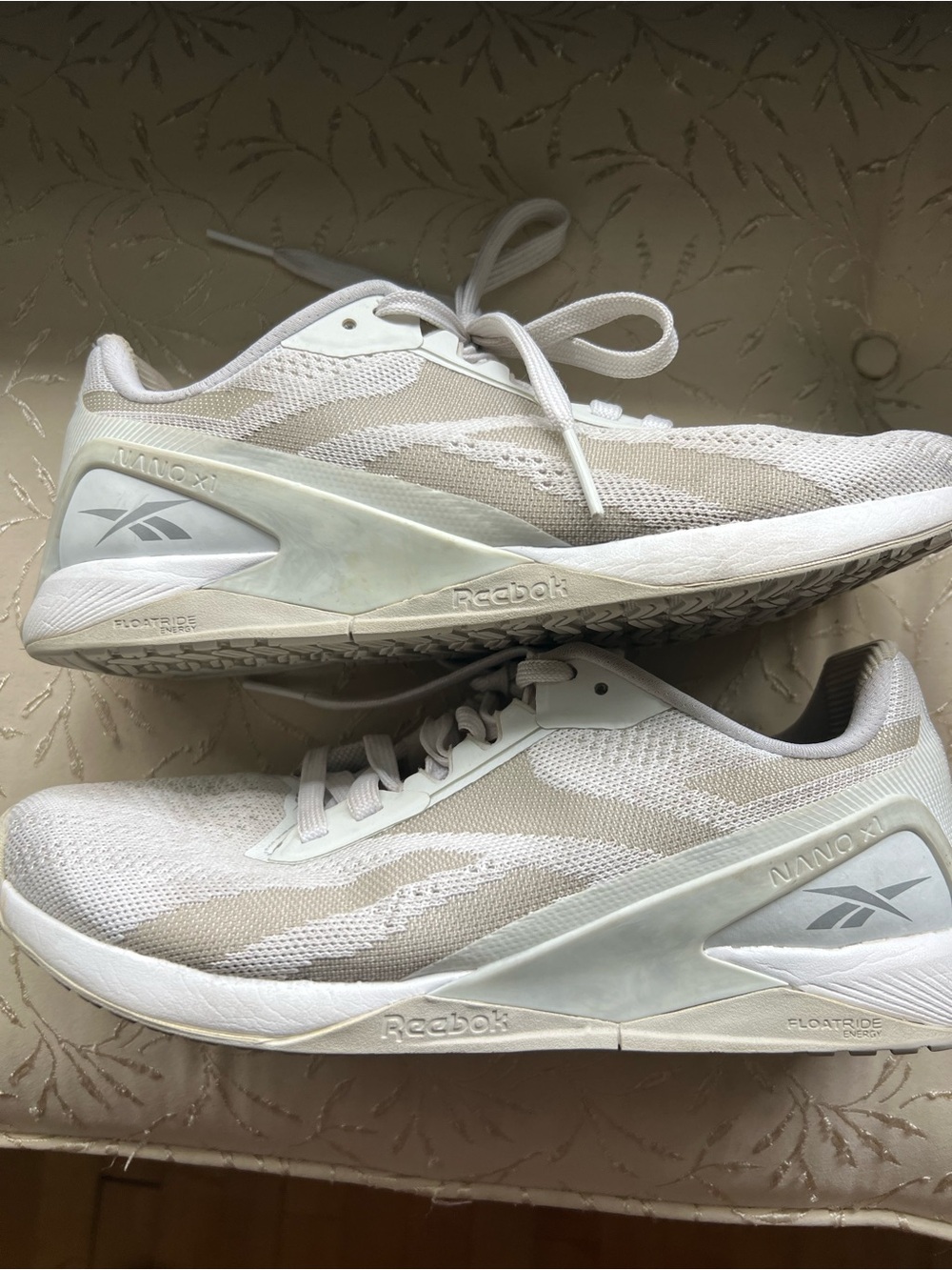 Reebok Women's White and Light Beige Nano X1 Training Sneakers